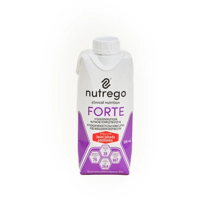 Nutrego FORTE 12 x 330 ml o smaku poziomki KRÓTKA DATA