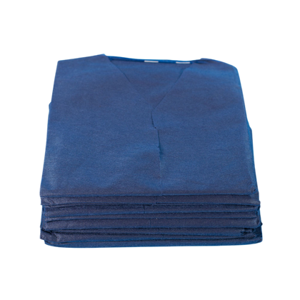 Koszula dla pacjenta, 40 g, włóknina SMS, 120x95 cm, niebieska (10 szt.) -  SoftMed