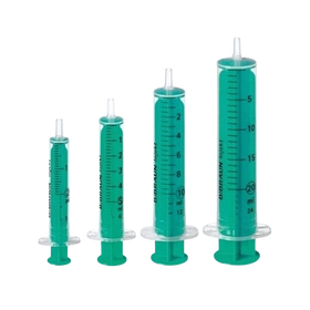 Strzykawka dwuczęściowa 5 ml, Luer,  zielony tłok (100 szt.) - Braun