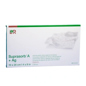 SUPRASORB A+Ag 10 x 20 cm. Opatrunek przeciwbakteryjny ze srebrem (5 szt.)