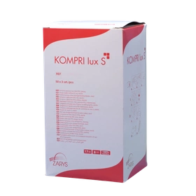 Kompresy gazowe 17. nitkowe 8. warst. KOMPRI lux S 7,5 x 7,5 cm (50 x 3 szt.) STERYLNE - Zarys