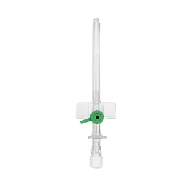 Kaniula dożylna 18G 1,3 x 45 mm zielona, z portem bocznym i liniami RTG - KD-FIX