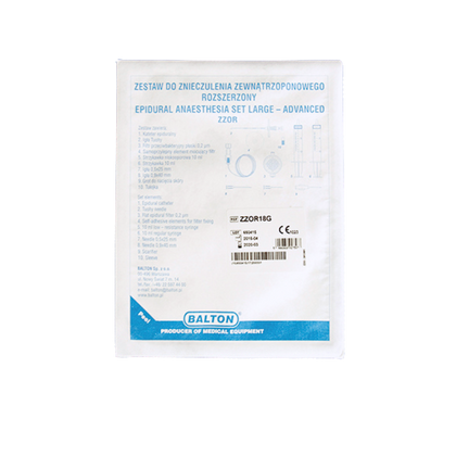Zestaw do znieczulenia zewnątrzoponowego 18G/80mm rozszerzony - Balton