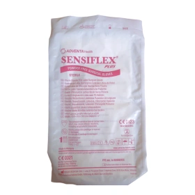 Sensiflex - Rękawice lateksowe, bezpudrowe sterylne (1 para)