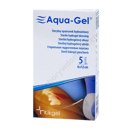 Aqua-gel opatrunek hydrożelowy 6 x 12 cm (5 szt.)