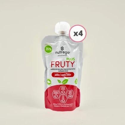 Nutrego FRUTY PLUS 4 x 175 ml z zawartością jabłka