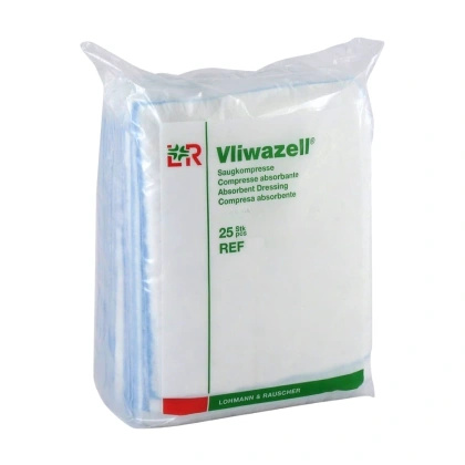 Vliwazell 15 x 25 cm. Opatrunek wysoce chłonny, niesterylny (25 szt.)