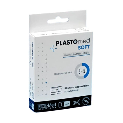 Plaster z opatrunkiem Plastomed Soft 6 cm x 1 m