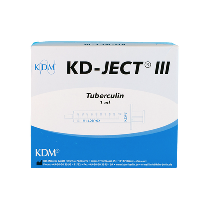 Strzykawka do tuberkuliny 1 ml z igłą nakładaną 25G 0,5 x 16 mm (100 szt.) - KD-JECT