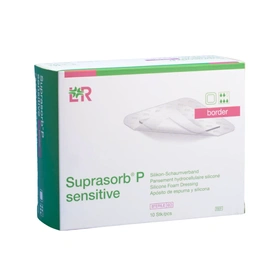 Opatrunek piankowy SUPRASORB P Sensitive border 7,5 x 8,5 cm (10 szt.)
