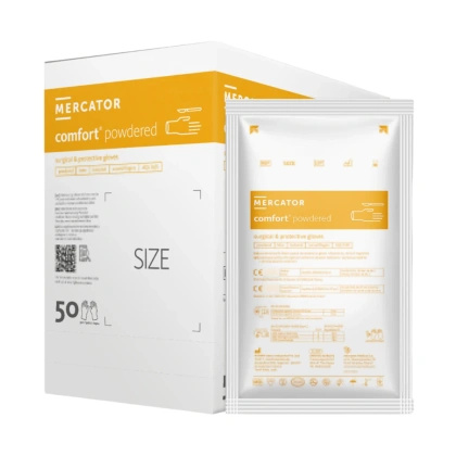 COMFORT - rękawice lateksowe pudrowane STERYLNE (1 para)