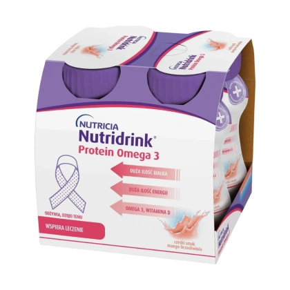 Nutridrink PROTEIN OMEGA 3 mango-brzoskiwnia 125 ml (4 szt.)