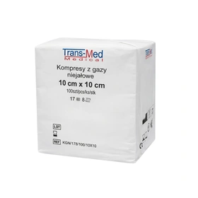 Kompresy gazowe 17. nitkowe 8. warst. 10 x 10 cm (100 szt.) - TransMed