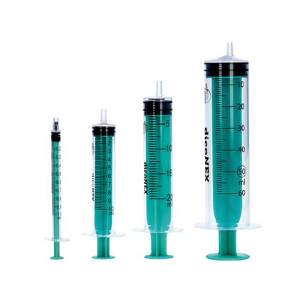 Strzykawka 20 ml trzyczęściowa, Luer, zielony tłok (50 szt.) - dicoNEX