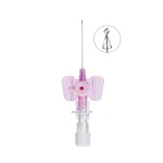 Kaniula Vasofix Safety Pur 20G 1,1 x 33 mm różowa, z osłoną i portem do iniekcji - Braun