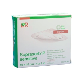Opatrunek piankowy SUPRASORB P Sensitive border 10 x10 cm (10 szt.)