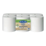 Ręcznik w roli, 1-warstwowy, centralnie dozowany, MAXI, biały, <br>300 m (6 rolek) De-inked - BulkySoft
