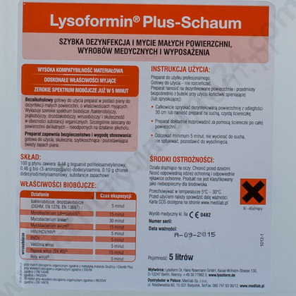 Lysoformin Plus Schaum 5 L.