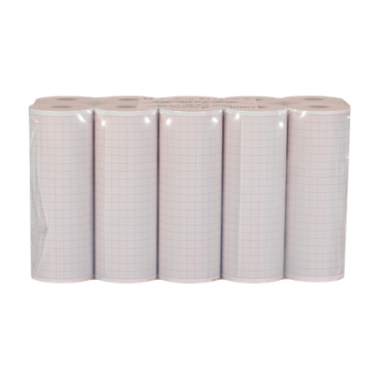 Papier do EKG Ascard - A4, B56, Mr Blue, Mr Silver, Mr Grey - 112 mm x 25 m nadruk, warstwa termiczna na zewnątrz (10 szt.)