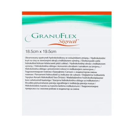 Granuflex Signal - opatrunek hydrokoloidowy 20 x 20 cm (5 szt.) - ConvaTec