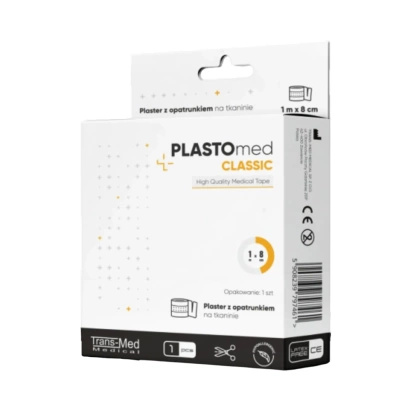 Plaster z opatrunkiem Plastomed Classic 8 cm x 1 m