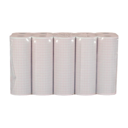 Papier do EKG Ascard - A4, B56, Mr Blue, Mr Silver, Mr Grey - 112 mm x 25 m nadruk, warstwa termiczna na zewnątrz (10 szt.)