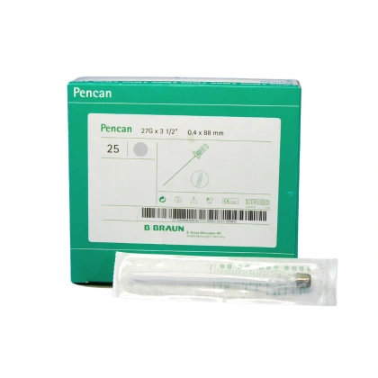 Igła do znieczuleń podpajęczynówkowych 0,4 x 88 mm 27G Pencan Pencil Point z prowadnicą - Braun