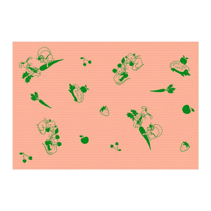 Podkład podfoliowany w rolce 33 cm x 25 m, perforacja co 50 cm - dziecięcy, morelowy