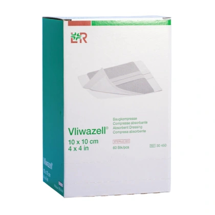 Vliwazell Sterile 10 x 10 cm. Opatrunek wysoce chłonny, STERYLNY (60 szt.)