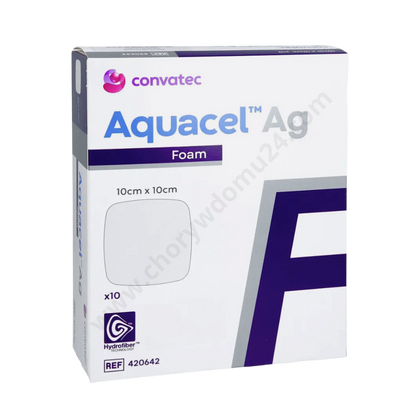 Aquacel Foam Ag N/ADH - opatrunek 10 x 10 cm. (10 szt.) - ConvaTec