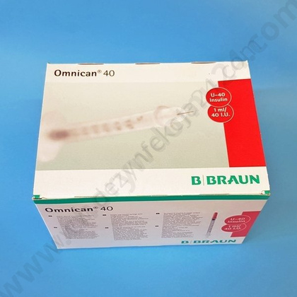 Strzykawka trzyczęściowa 1 ml OMNICAN do insuliny U-40 z igłą 0,33 x 12 mm (100 szt.) - Braun