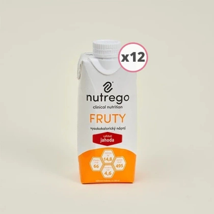 Nutrego FRUTY 12 x 330 ml o smaku truskawek