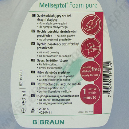 Meliseptol Foam Pure Spray 750 ml.