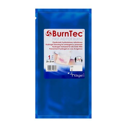 Opatrunek hydrożelowy ratunkowy BurnTec 20 x 20 cm.