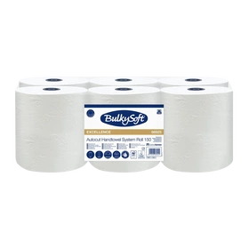 Ręcznik papierowy autocut PRO 3-warstwowy, biały, 150 m (6 rolek) - BulkySoft