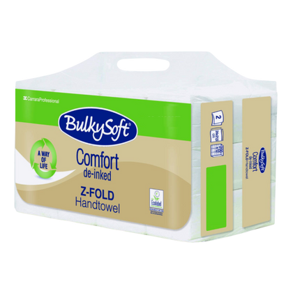 Ręcznik Z-Fold, panelowy, biały 24 x 21 cm (3000 szt.) - BulkySoft