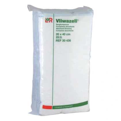 Vliwazell 20 x 40 cm. Opatrunek wysoce chłonny, niesterylny (25 szt.)