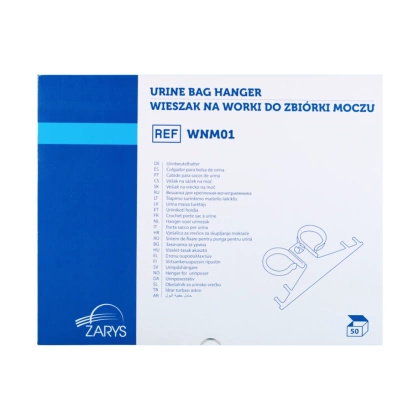 Wieszak do worków na mocz 2 uchwyty, niebieski (5 szt.)