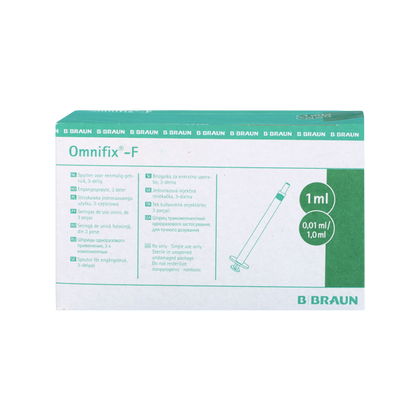 Strzykawka trzyczęściowa OMNIFIX-F 1 ml Luer Solo (100 szt.) - Braun