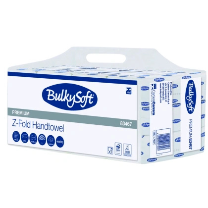 Ręcznik Z-Fold, panelowy, 100% celuloza, 24 x 21 cm (2 400 szt.) - BulkySoft
