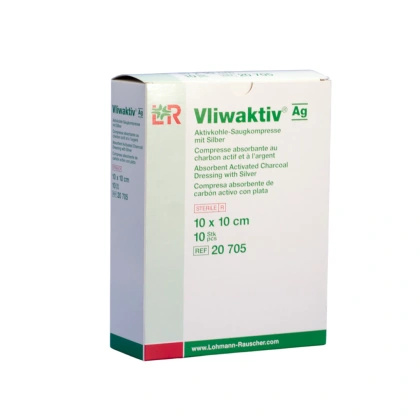 VLIWAKTIV Ag 10 x 10 cm. Opatrunek przeciwbakteryjny (10 szt.)