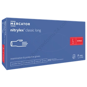 NITRYLEX Classic Long - Rękawice nitrylowe bezpudrowe (100 szt.)