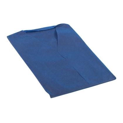 Koszula dla pacjenta, 40 g, włóknina SMS, 120x95 cm, niebieska (10 szt.) - SoftMed