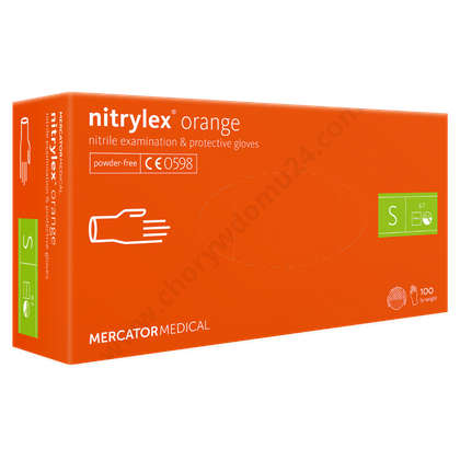 NITRYLEX ORANGE Rękawice nitrylowe bezpudrowe (100 szt.)