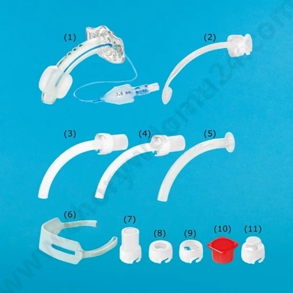Rurka tracheostomijna KAN Nr 8,0 z mankietem, fenestracyjna - Zestaw I