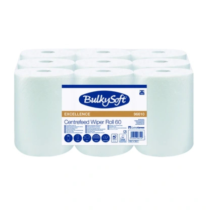 Ręcznik w roli 2-warstwowy, centralnie dozowany, MINI, biały, 60 m, (9 rolek), kompatybilny z M3, Excellent - BulkySoft