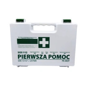 Apteczka K13.2 z wieszakiem ściennym DIN 13157 + aparat do sztucznego oddychania