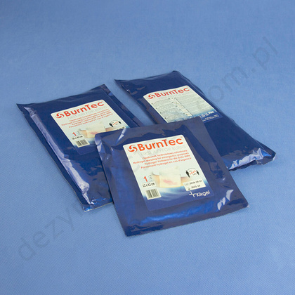 Opatrunek hydrożelowy ratunkowy na twarz BurnTec 25 x 25 cm.