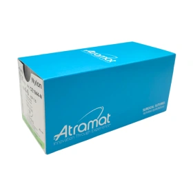 Nici chirurgiczne ATRAMAT PGA 4/0, ig. 19 mm, 3/8 koła, odwrotnie tnąca / 75 cm - wchłanialna, plecione (12 szt.)