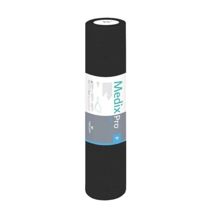 Podkład bibułowy w rolce 60 cm x 50 m, perforacja co 50 cm - MedixPro, czarny